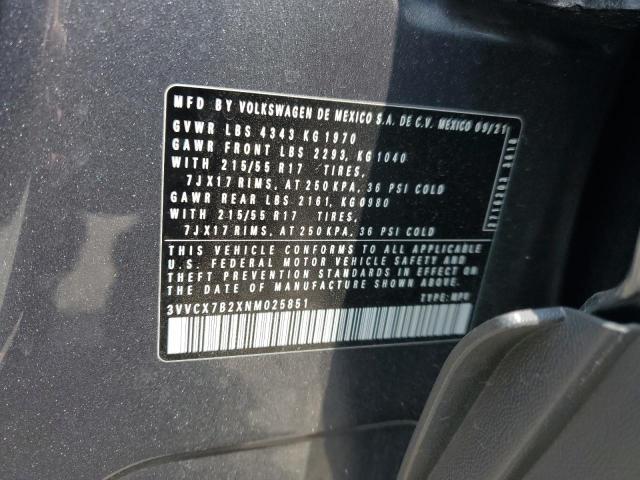 2022 VOLKSWAGEN TAOS S - 3VVCX7B2XNM025851