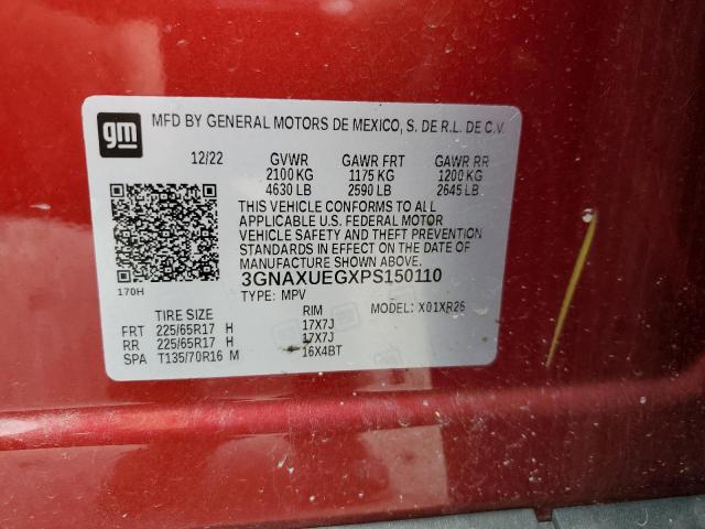 2023 CHEVROLET EQUINOX LT - 3GNAXUEGXPS150110