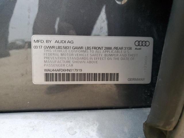 2017 AUDI A8 L QUATT - WAU44AFD6HN017919