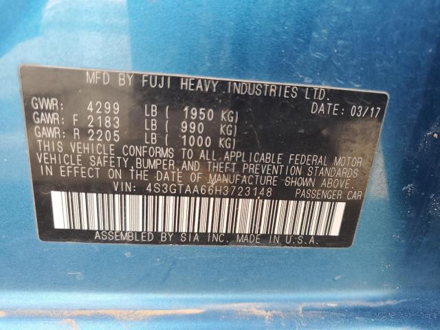 2017 SUBARU IMPREZA 4S3GTAA66H3723148