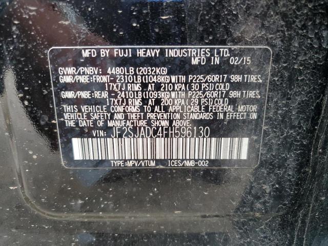 2015 SUBARU FORESTER 2 JF2SJADC4FH596130