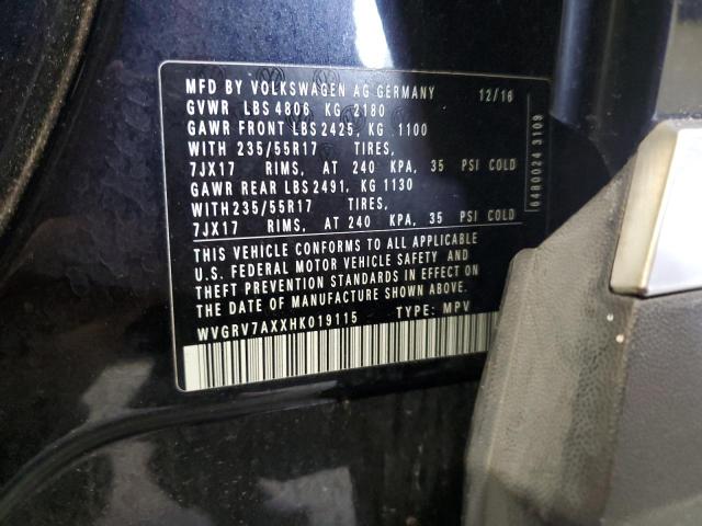 2017 VOLKSWAGEN TIGUAN WOL - WVGRV7AXXHK019115