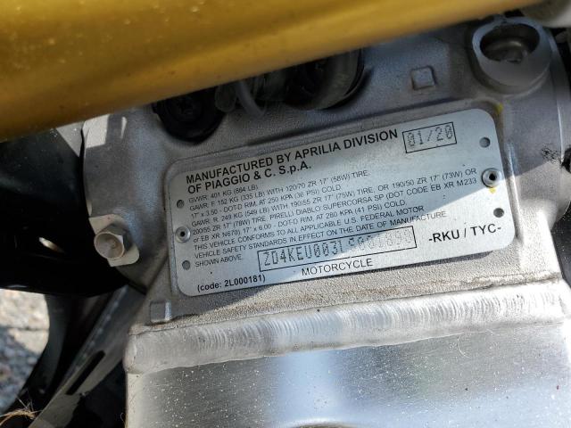 2020 APRILIA RSV4 ZD4KEU003LS001898