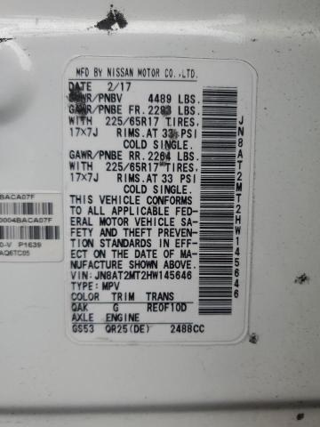 2017 NISSAN ROGUE S - JN8AT2MT2HW145646