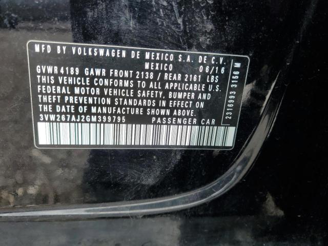 2016 VOLKSWAGEN JETTA S - 3VW267AJ2GM399795