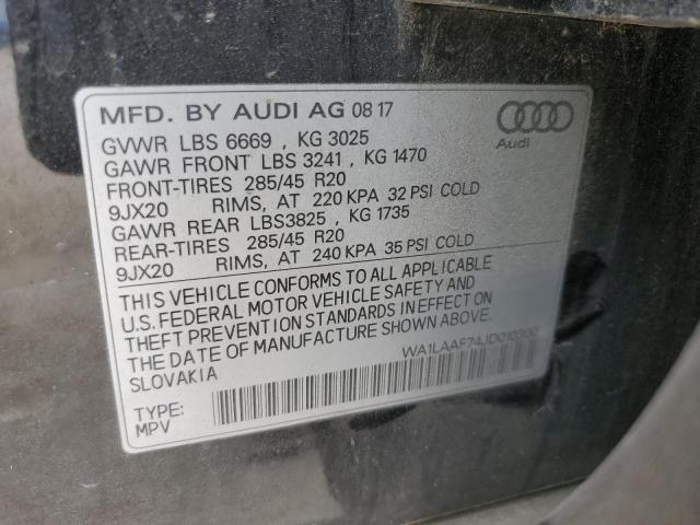 2018 AUDI Q7 PREMIUM WA1LAAF74JD010300