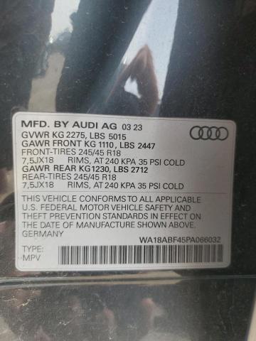 2023 AUDI A4 ALLROAD WA18ABF45PA066032