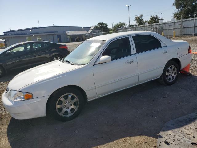 MAZDA 626 LX 2002 white sedan 4d gas 1YVGF22CX25267596 photo #1