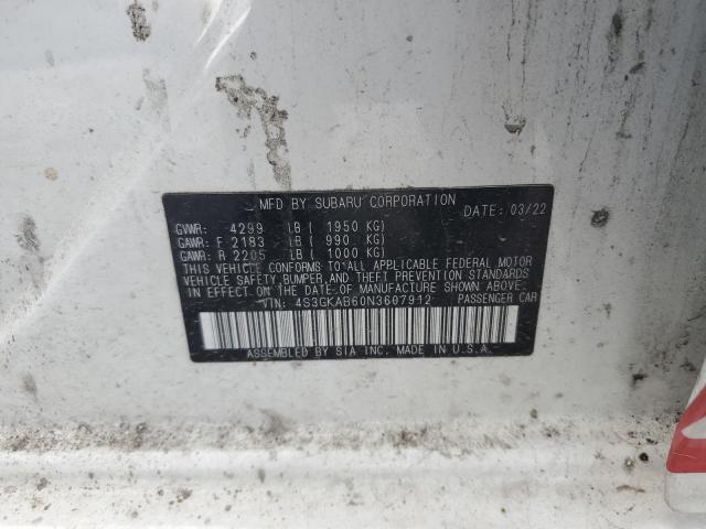 2022 SUBARU IMPREZA 4S3GKAB60N3607912