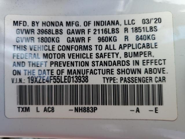 2020 HONDA INSIGHT EX 19XZE4F55LE013938