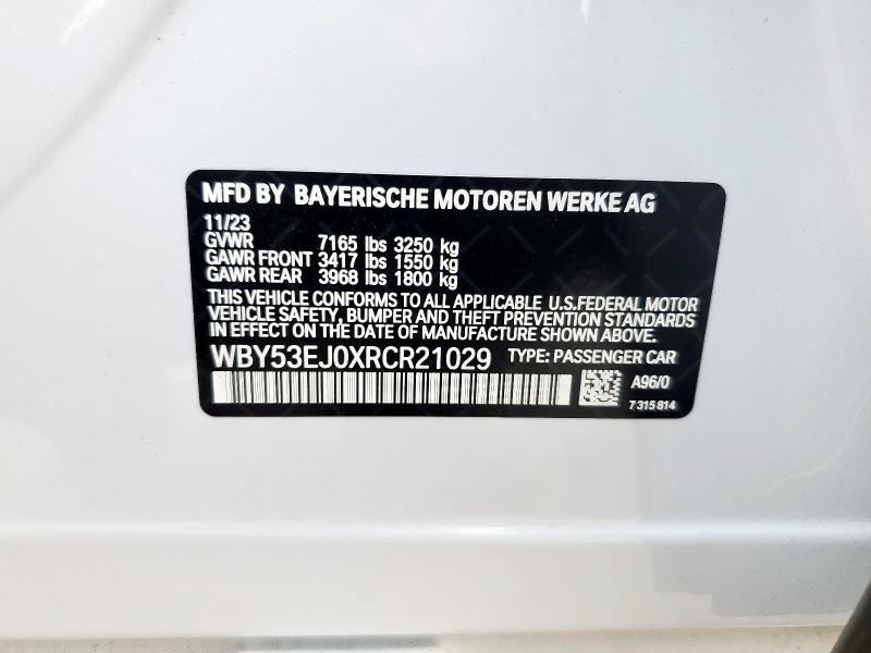 2024 BMW I7 XDRIVE6 WBY53EJ0XRCR21029