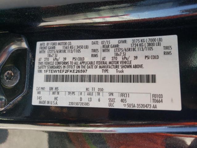 2015 FORD F150 SUPER - 1FTEW1EF2FKE26597