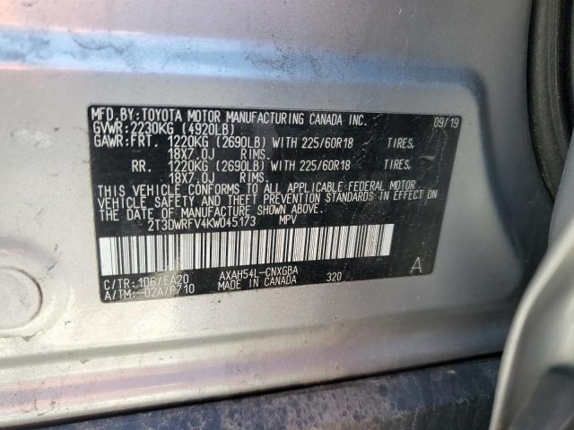 2019 TOYOTA RAV4 LIMIT - 2T3DWRFV4KW045173