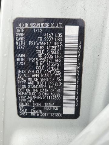 JN8AF5MV7CT117300 2012 NISSAN JUKE