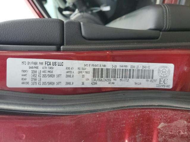 2020 JEEP GRAND CHER - 1C4RJFBG0LC342956