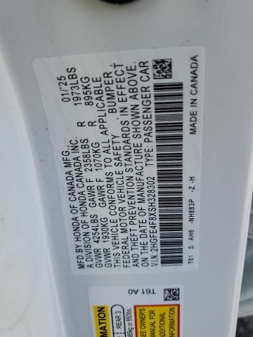 2025 HONDA CIVIC SPOR - 2HGFE4F8XSH328302