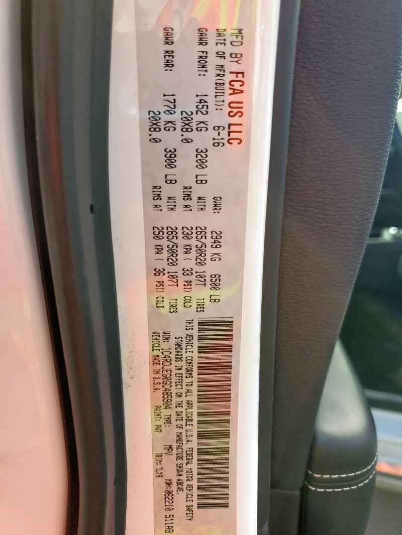 2016 DODGE DURANGO CI 1C4RDJEG0GC485904
