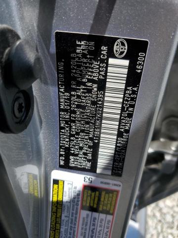 2019 TOYOTA CAMRY XSE - 4T1B61HK7KU214395