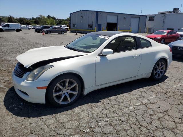 INFINITI G35 2004 white  gas JNKCV54E54M828303 photo #1