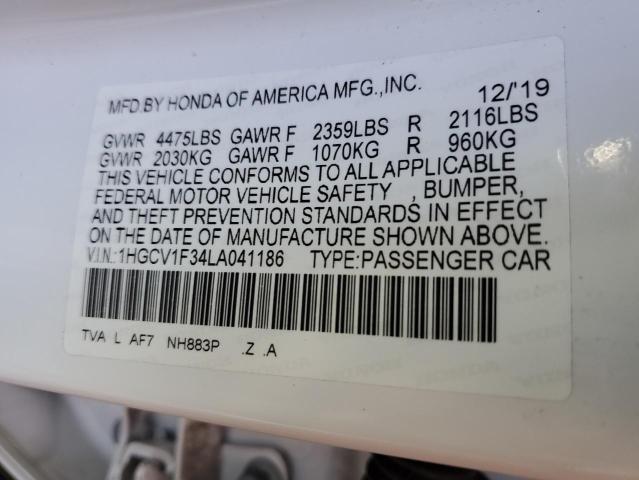 2020 HONDA ACCORD SPO - 1HGCV1F34LA041186
