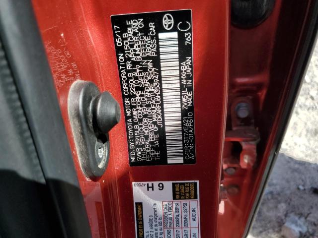 2017 TOYOTA PRIUS JTDKARFU6H3539477