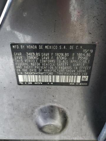 2019 HONDA FIT LX 3HGGK5H47KM727280