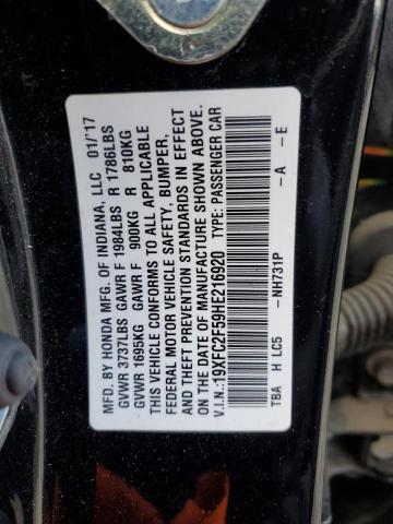 2017 HONDA CIVIC LX - 19XFC2F59HE216920