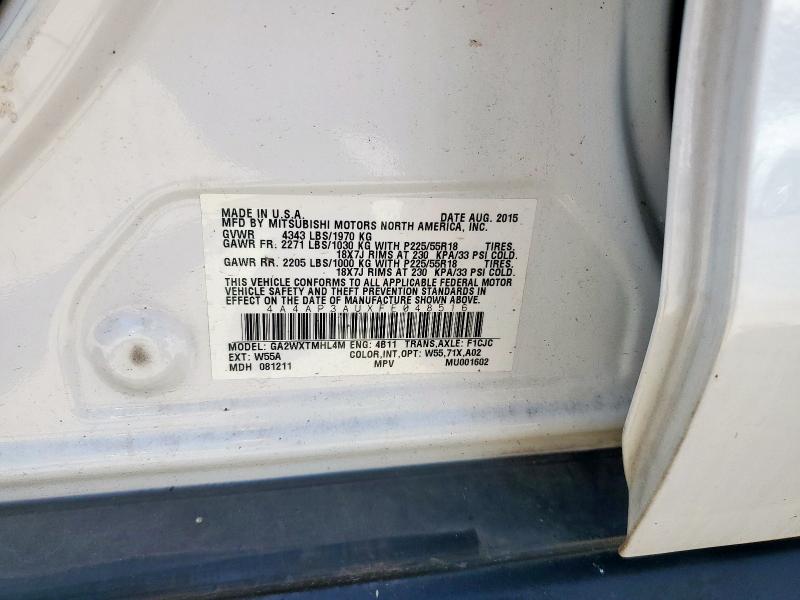 2015 MITSUBISHI OUTLANDER 4A4AP3AUXFE048516