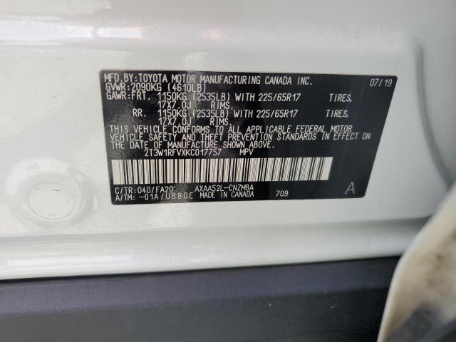 2019 TOYOTA RAV4 XLE - 2T3W1RFVXKC017757