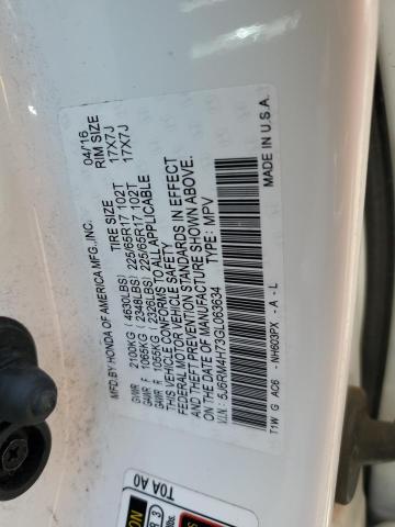 2016 HONDA CR-V EXL - 5J6RM4H73GL063634
