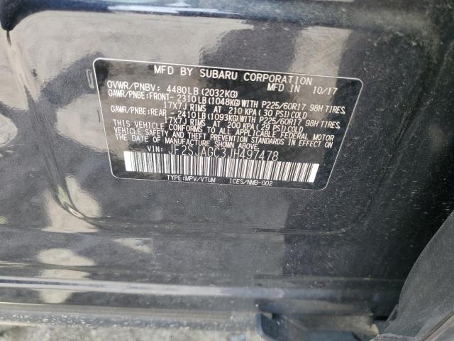 2018 SUBARU FORESTER 2 - JF2SJAGC3JH497478