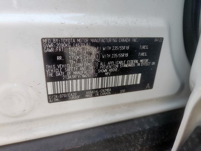 2022 TOYOTA RAV4 XLE P - 2T3A1RFV7NW267132