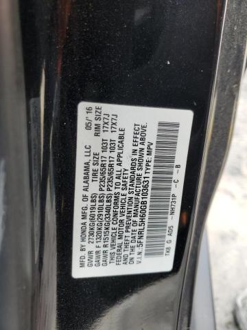 2016 HONDA ODYSSEY EXL 5FNRL5H60GB103631