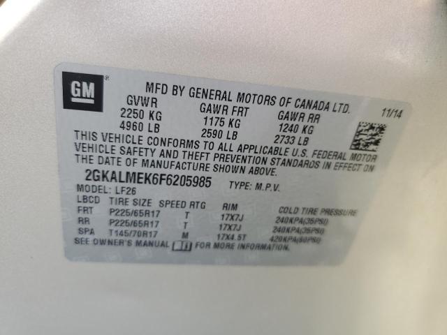 2015 GMC TERRAIN SL 2GKALMEK6F6205985