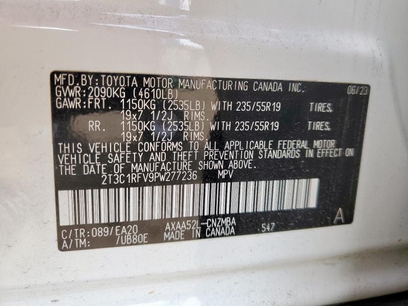 2023 TOYOTA RAV4 XLE P 2T3C1RFV9PW277236