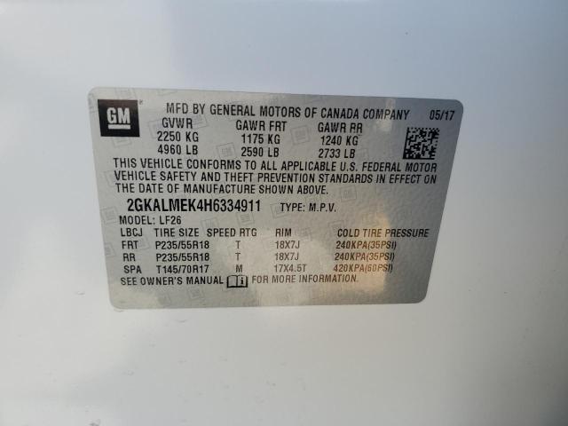 2017 GMC TERRAIN SL - 2GKALMEK4H6334911