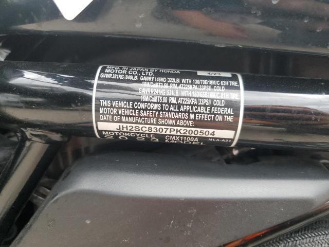 2023 HONDA CMX1100 A JH2SC8307PK200504