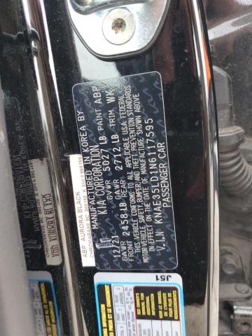2022 KIA STINGER GT LINE KNAE35LD1N6117595