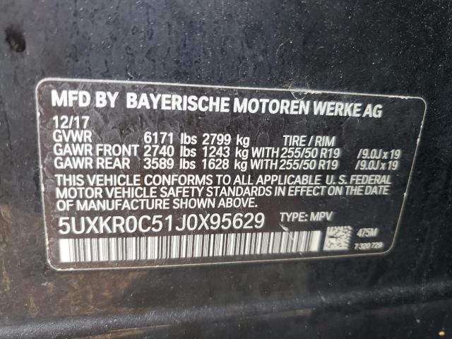 2018 BMW X5 XDRIVE3 - 5UXKR0C51J0X95629