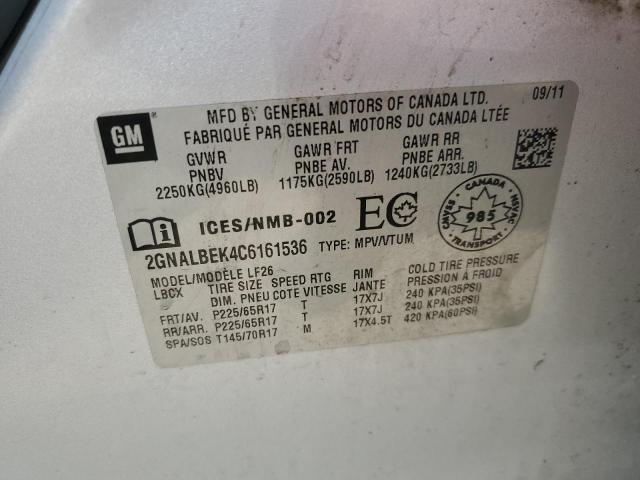2012 CHEVROLET EQUINOX LS - 2GNALBEK4C6161536