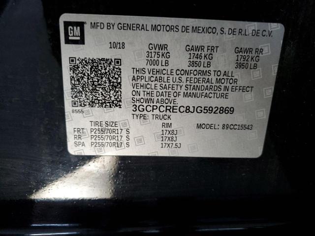 2018 CHEVROLET SILVERADO - 3GCPCREC8JG592869