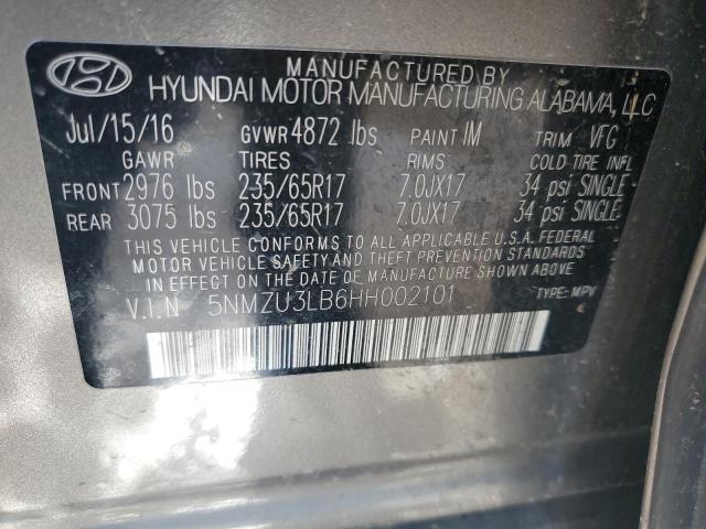 2017 HYUNDAI SANTA FE S - 5NMZU3LB6HH002101