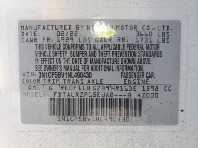 2022 NISSAN KICKS S 3N1CP5BV1NL490430
