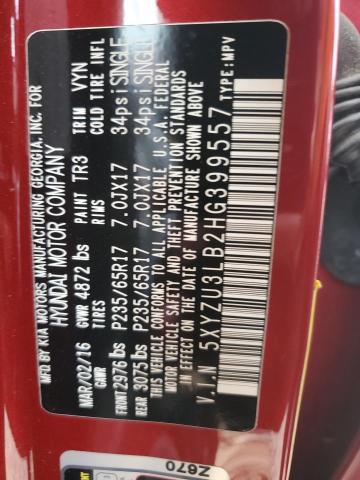 2017 HYUNDAI SANTA FE S - 5XYZU3LB2HG399557