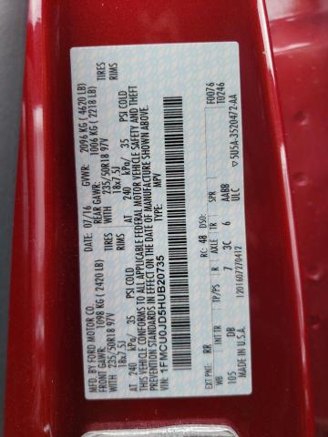 2017 FORD ESCAPE TIT - 1FMCU0JD5HUB20735