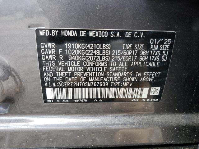 2025 HONDA HR-V EXL 3CZRZ2H70SM767609
