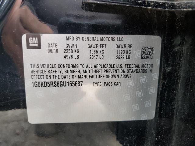 2016 CADILLAC CT6 LUXURY - 1G6KD5RS8GU165637
