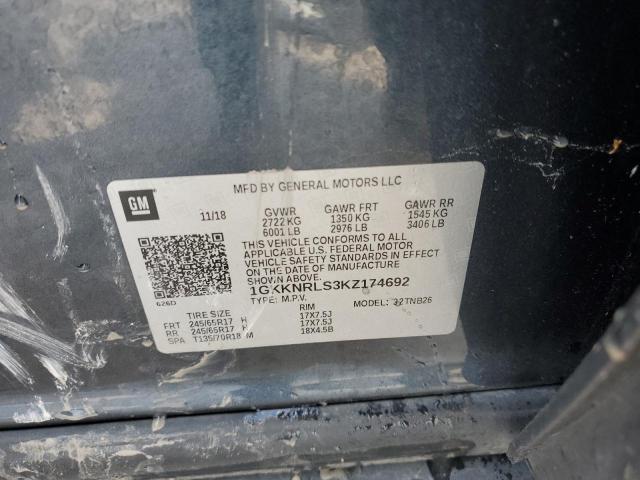 2019 GMC ACADIA SLE 1GKKNRLS3KZ174692