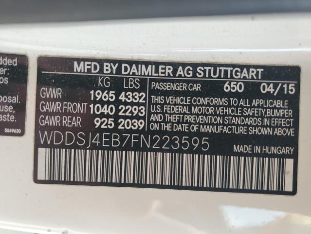 2015 MERCEDES-BENZ CLA 250 - WDDSJ4EB7FN223595
