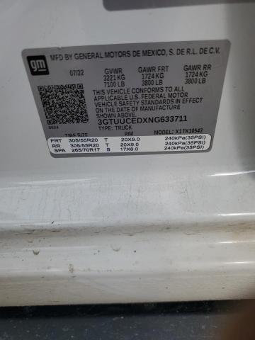 2022 GMC SIERRA K15 - 3GTUUCEDXNG633711
